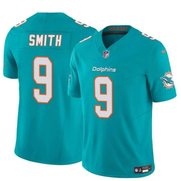 Mens Youths Kids Womens 9 Jonnu Smith Vapor Aqua Stitched Jersey